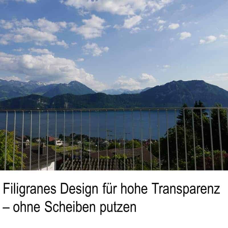 Filigranes Design ohne Fenster Putzen